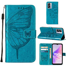 Funda de Cuero Cartera con Soporte Mariposa Carcasa Y01B para OnePlus Nord N300 5G Azul