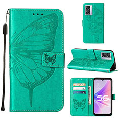 Funda de Cuero Cartera con Soporte Mariposa Carcasa Y01B para OnePlus Nord N300 5G Verde