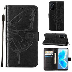 Funda de Cuero Cartera con Soporte Mariposa Carcasa Y01B para Oppo A55S 5G Negro