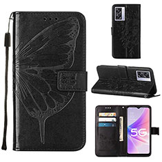 Funda de Cuero Cartera con Soporte Mariposa Carcasa Y01B para Oppo A56S 5G Negro