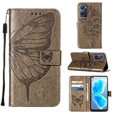 Funda de Cuero Cartera con Soporte Mariposa Carcasa Y01B para Oppo A96 4G Gris