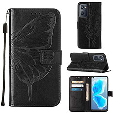 Funda de Cuero Cartera con Soporte Mariposa Carcasa Y01B para Oppo A96 4G Negro