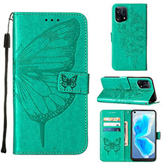 Funda de Cuero Cartera con Soporte Mariposa Carcasa Y01B para Oppo Find X5 5G Verde