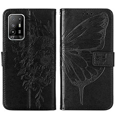 Funda de Cuero Cartera con Soporte Mariposa Carcasa Y01B para Oppo Reno5 Z 5G Negro