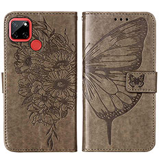 Funda de Cuero Cartera con Soporte Mariposa Carcasa Y01B para Realme 7i RMX2193 Gris