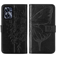 Funda de Cuero Cartera con Soporte Mariposa Carcasa Y01B para Realme C55 Negro