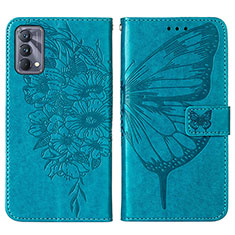 Funda de Cuero Cartera con Soporte Mariposa Carcasa Y01B para Realme GT Master 5G Azul