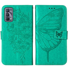 Funda de Cuero Cartera con Soporte Mariposa Carcasa Y01B para Realme GT Master 5G Verde