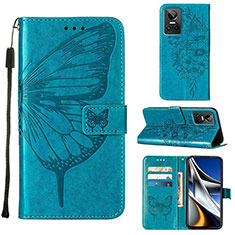 Funda de Cuero Cartera con Soporte Mariposa Carcasa Y01B para Realme GT Neo3 5G Azul