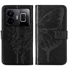 Funda de Cuero Cartera con Soporte Mariposa Carcasa Y01B para Realme GT Neo6 5G Negro