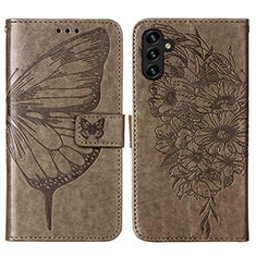 Funda de Cuero Cartera con Soporte Mariposa Carcasa Y01B para Samsung Galaxy A04s Gris