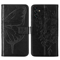 Funda de Cuero Cartera con Soporte Mariposa Carcasa Y01B para Samsung Galaxy A04s Negro