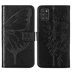 Funda de Cuero Cartera con Soporte Mariposa Carcasa Y01B para Samsung Galaxy A21s Negro