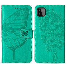 Funda de Cuero Cartera con Soporte Mariposa Carcasa Y01B para Samsung Galaxy A22 5G Verde