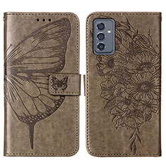 Funda de Cuero Cartera con Soporte Mariposa Carcasa Y01B para Samsung Galaxy A24 4G Gris