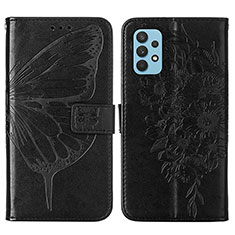 Funda de Cuero Cartera con Soporte Mariposa Carcasa Y01B para Samsung Galaxy A32 4G Negro