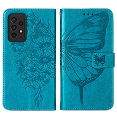 Funda de Cuero Cartera con Soporte Mariposa Carcasa Y01B para Samsung Galaxy A33 5G Azul