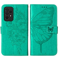 Funda de Cuero Cartera con Soporte Mariposa Carcasa Y01B para Samsung Galaxy A33 5G Verde