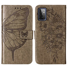 Funda de Cuero Cartera con Soporte Mariposa Carcasa Y01B para Samsung Galaxy A72 5G Gris