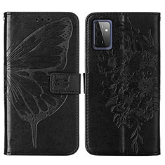 Funda de Cuero Cartera con Soporte Mariposa Carcasa Y01B para Samsung Galaxy A72 5G Negro