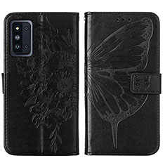 Funda de Cuero Cartera con Soporte Mariposa Carcasa Y01B para Samsung Galaxy F52 5G Negro