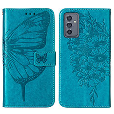 Funda de Cuero Cartera con Soporte Mariposa Carcasa Y01B para Samsung Galaxy F54 5G Azul