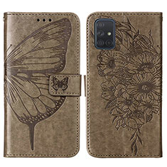 Funda de Cuero Cartera con Soporte Mariposa Carcasa Y01B para Samsung Galaxy M40S Gris