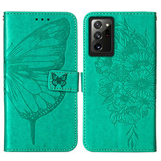 Funda de Cuero Cartera con Soporte Mariposa Carcasa Y01B para Samsung Galaxy Note 20 Ultra 5G Verde