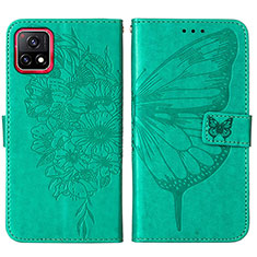 Funda de Cuero Cartera con Soporte Mariposa Carcasa Y01B para Vivo iQOO U3x 5G Verde