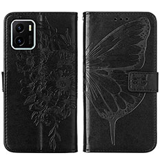 Funda de Cuero Cartera con Soporte Mariposa Carcasa Y01B para Vivo iQOO U5x Negro