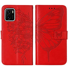 Funda de Cuero Cartera con Soporte Mariposa Carcasa Y01B para Vivo iQOO U5x Rojo