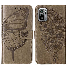 Funda de Cuero Cartera con Soporte Mariposa Carcasa Y01B para Xiaomi Redmi Note 11 SE India 4G Gris