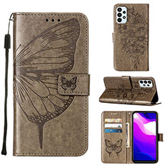 Funda de Cuero Cartera con Soporte Mariposa Carcasa Y02B para Samsung Galaxy A23 5G Gris