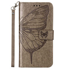 Funda de Cuero Cartera con Soporte Mariposa Carcasa Y02B para Samsung Galaxy A53 5G Gris