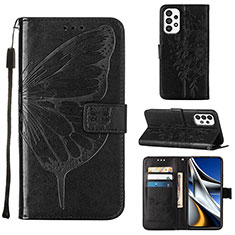 Funda de Cuero Cartera con Soporte Mariposa Carcasa Y02B para Samsung Galaxy A73 5G Negro