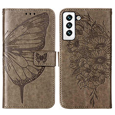 Funda de Cuero Cartera con Soporte Mariposa Carcasa Y06B para Samsung Galaxy S21 5G Bronze