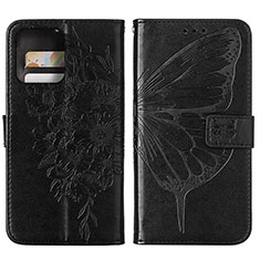 Funda de Cuero Cartera con Soporte Mariposa Carcasa YB1 para Motorola Moto Edge 40 Pro 5G Negro