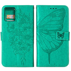 Funda de Cuero Cartera con Soporte Mariposa Carcasa YB1 para Motorola Moto G 5G (2023) Verde