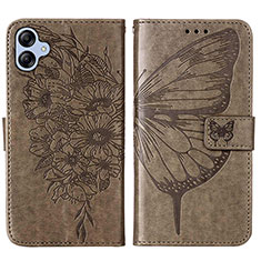 Funda de Cuero Cartera con Soporte Mariposa Carcasa YB1 para Samsung Galaxy A04 4G Gris