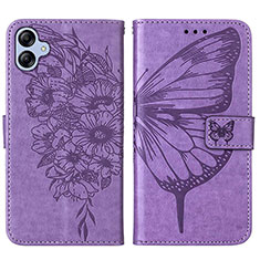 Funda de Cuero Cartera con Soporte Mariposa Carcasa YB1 para Samsung Galaxy A04 4G Purpura Claro