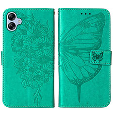 Funda de Cuero Cartera con Soporte Mariposa Carcasa YB1 para Samsung Galaxy F04 Verde