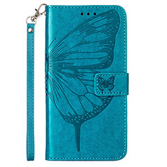 Funda de Cuero Cartera con Soporte Mariposa Carcasa YB2 para Motorola Moto G Stylus (2023) 5G Azul