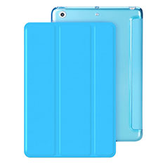 Funda de Cuero Cartera con Soporte para Apple iPad Mini 2 Azul Cielo