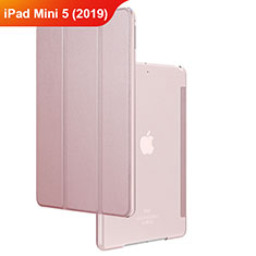 Funda de Cuero Cartera con Soporte para Apple iPad Mini 5 (2019) Oro Rosa