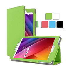 Funda de Cuero Cartera con Soporte para Asus ZenPad C 7.0 Z170CG Verde