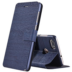 Funda de Cuero Cartera con Soporte para Huawei Enjoy 7 Azul