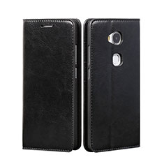 Funda de Cuero Cartera con Soporte para Huawei Honor X5 Negro