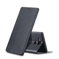 Funda de Cuero Cartera con Soporte para Huawei Mate 8 Negro