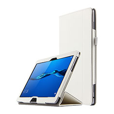 Funda de Cuero Cartera con Soporte para Huawei MediaPad M3 Lite 10.1 BAH-W09 Blanco
