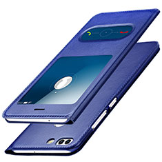 Funda de Cuero Cartera con Soporte para Huawei Nova 2 Azul